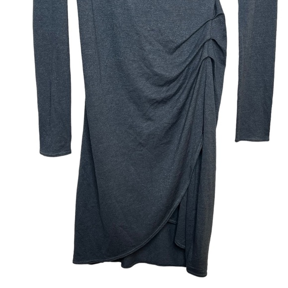 WILFRED Free Klum Bodycon Wrap Dress Aritzia Grey - Picture 4 of 7